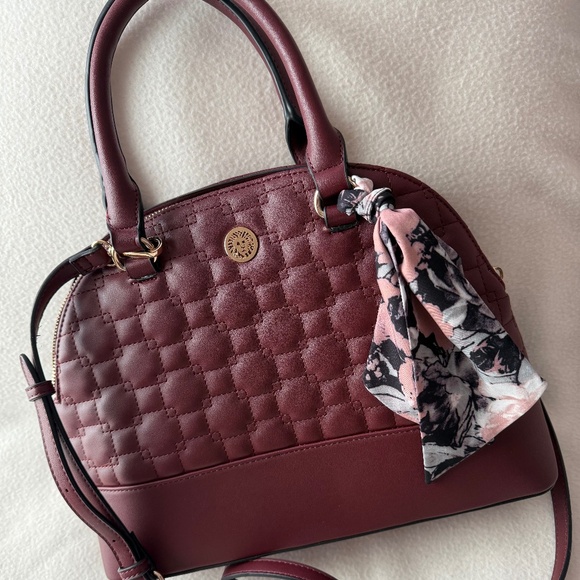 Anne Klein Convertible Handbag NWOT BURGUNDY COLOR! - Picture 1 of 5